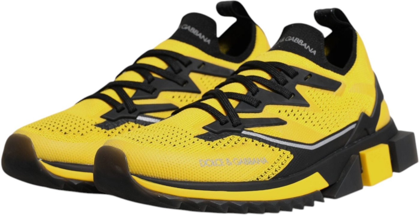 Dolce & Gabbana Yellow SORRENTO Sport Stretch Sneakers Shoes