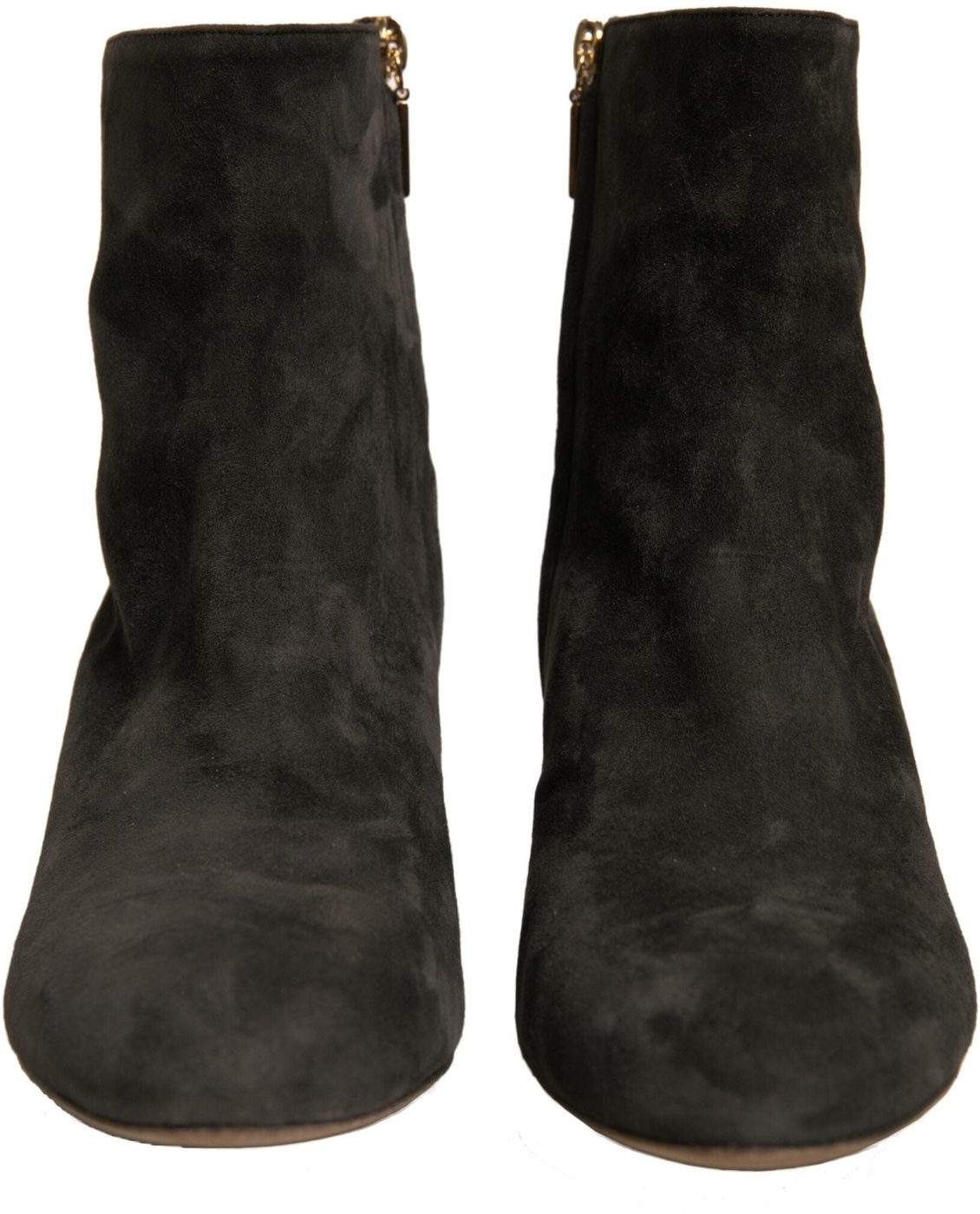 Dolce & Gabbana Black Embellished Heel Ankle Boots Shoes