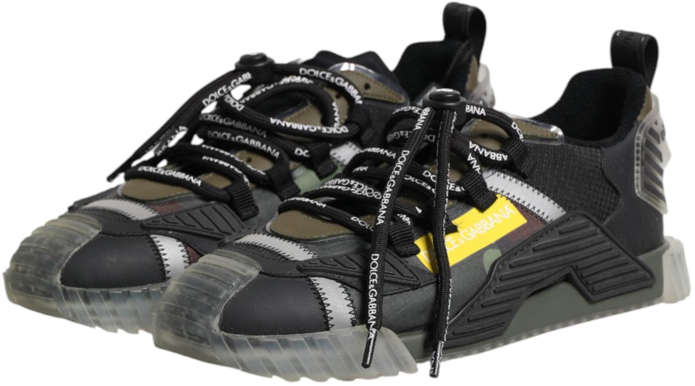 Dolce & Gabbana Multicolor Lace Up Low Top NS1 Sneakers Shoes