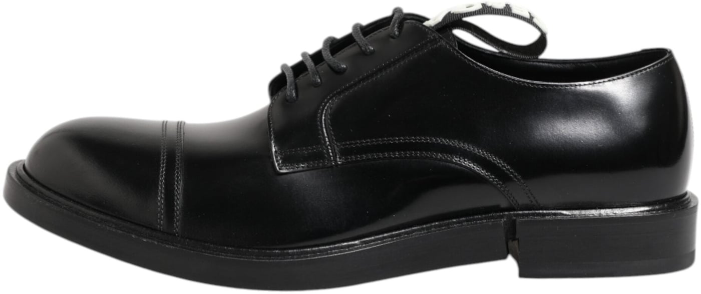 Dolce & Gabbana Black Leather Dress Lace Up Men Formal Shoes