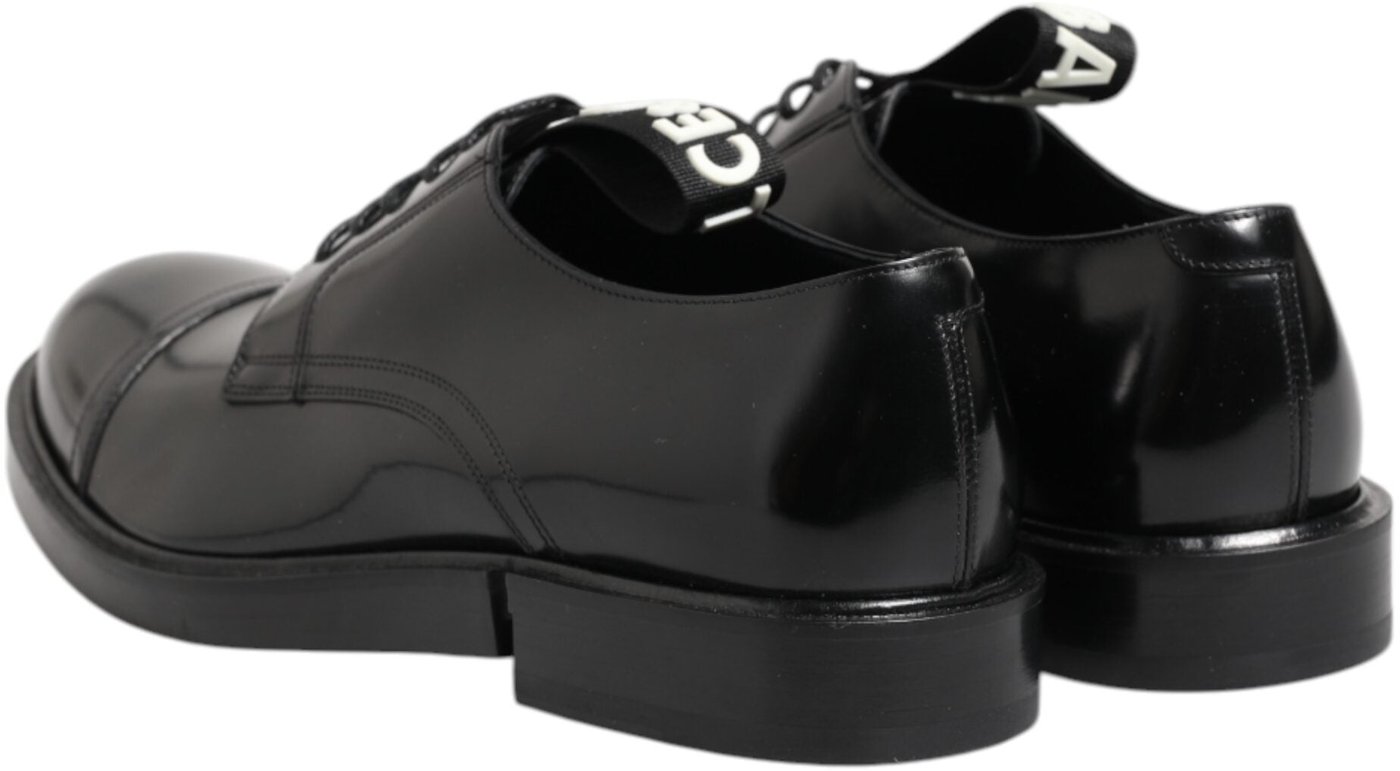 Dolce & Gabbana Black Leather Dress Lace Up Men Formal Shoes