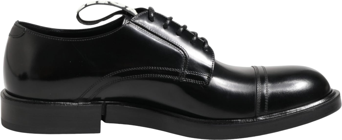 Dolce & Gabbana Black Leather Dress Lace Up Men Formal Shoes