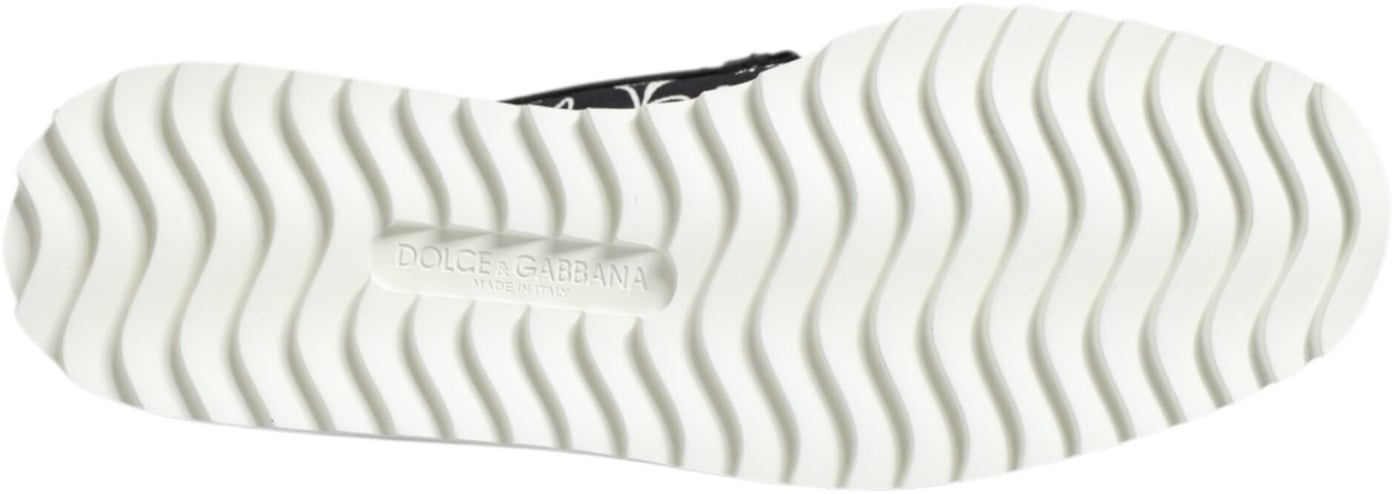 Dolce & Gabbana Black Slip On Printed Men Loafers Shoes