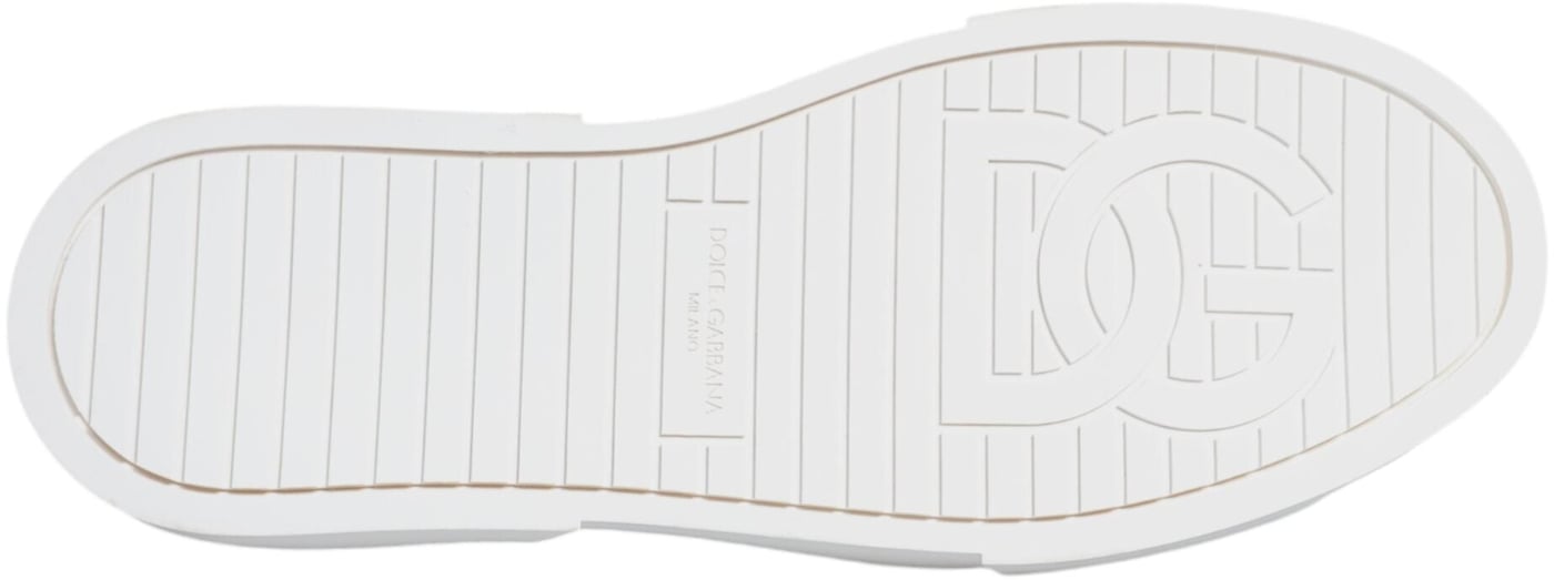 Dolce & Gabbana Pink White Canvas Logo Low Top Sneakers Shoes