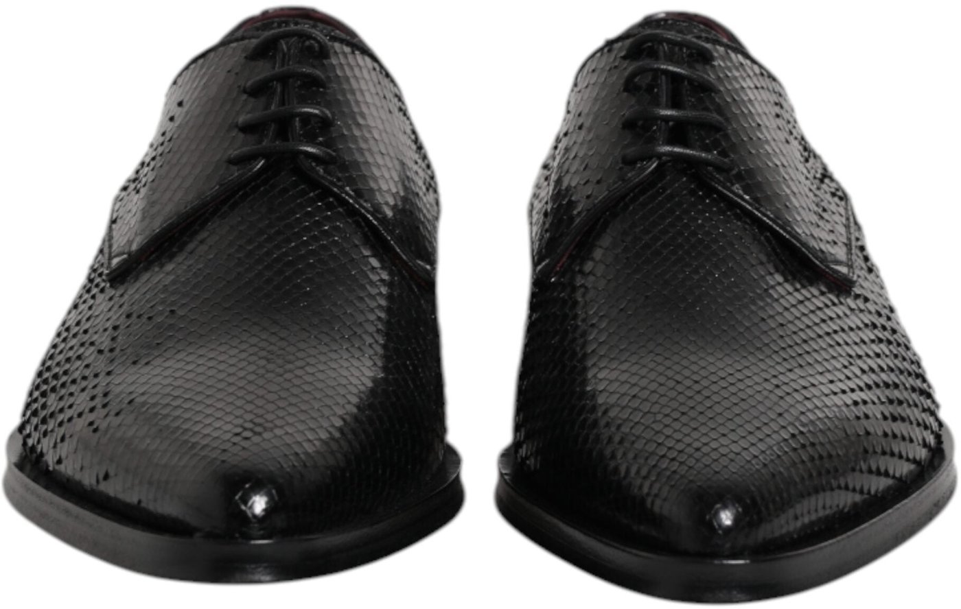 Dolce & Gabbana Black Leather Lace Up Dress Men Derby Shoes