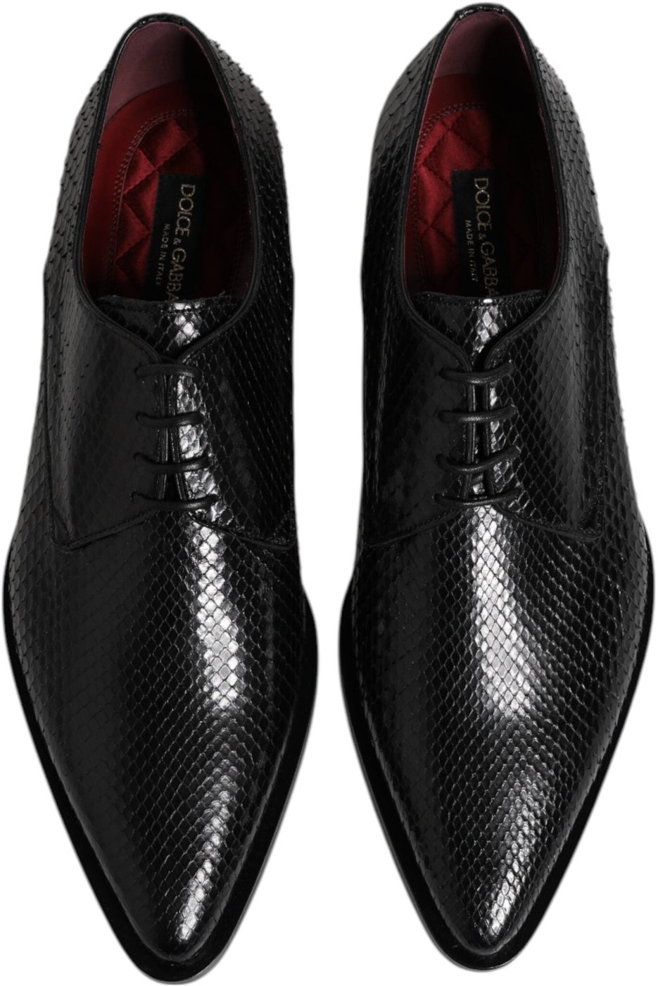 Dolce & Gabbana Black Leather Lace Up Dress Men Derby Shoes