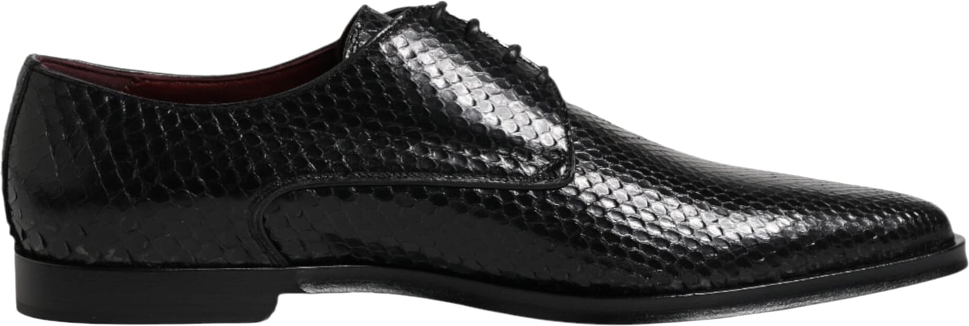 Dolce & Gabbana Black Leather Lace Up Dress Men Derby Shoes