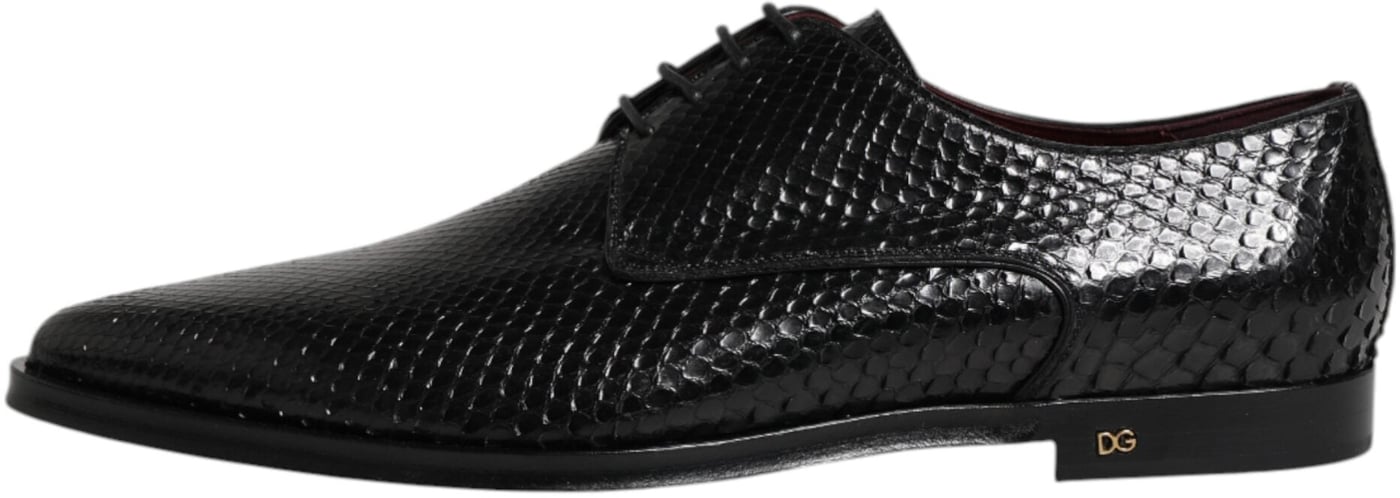 Dolce & Gabbana Black Leather Lace Up Dress Men Derby Shoes