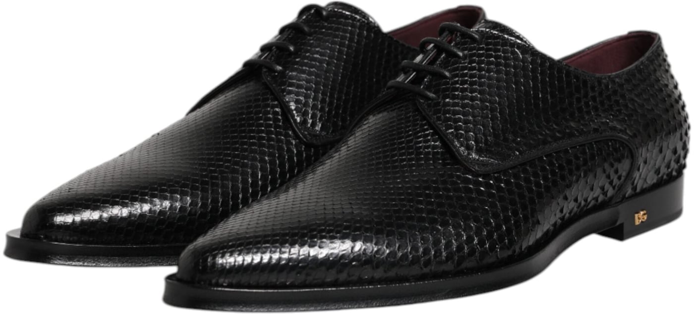 Dolce & Gabbana Black Leather Lace Up Dress Men Derby Shoes