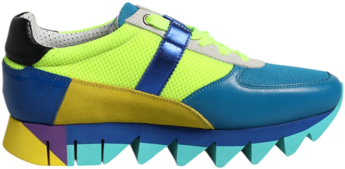 Dolce & Gabbana Multicolor Leather Low Top Men Sneakers Shoes