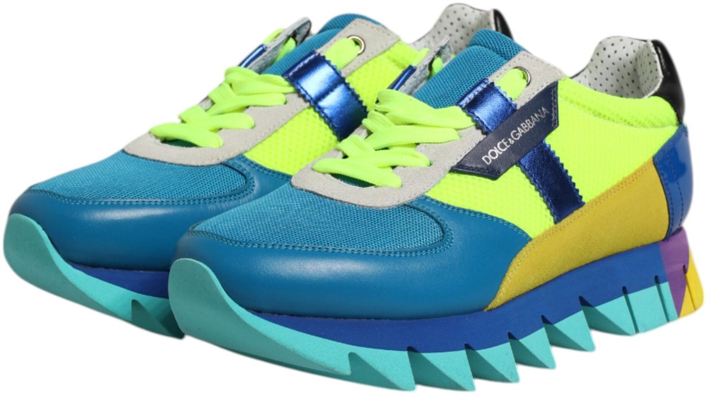 Dolce & Gabbana Multicolor Leather Low Top Men Sneakers Shoes