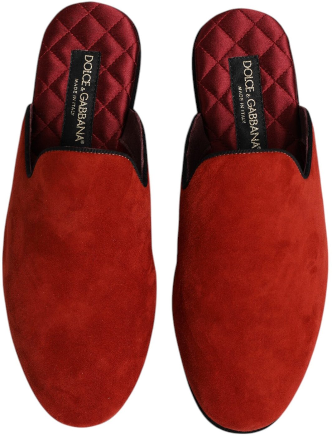 Dolce & Gabbana Orange Suede Slides Flat Slipper Shoes