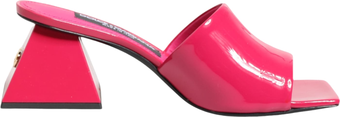 Dolce & Gabbana Pink Open Toe Block Heel Mules Sandals Shoes