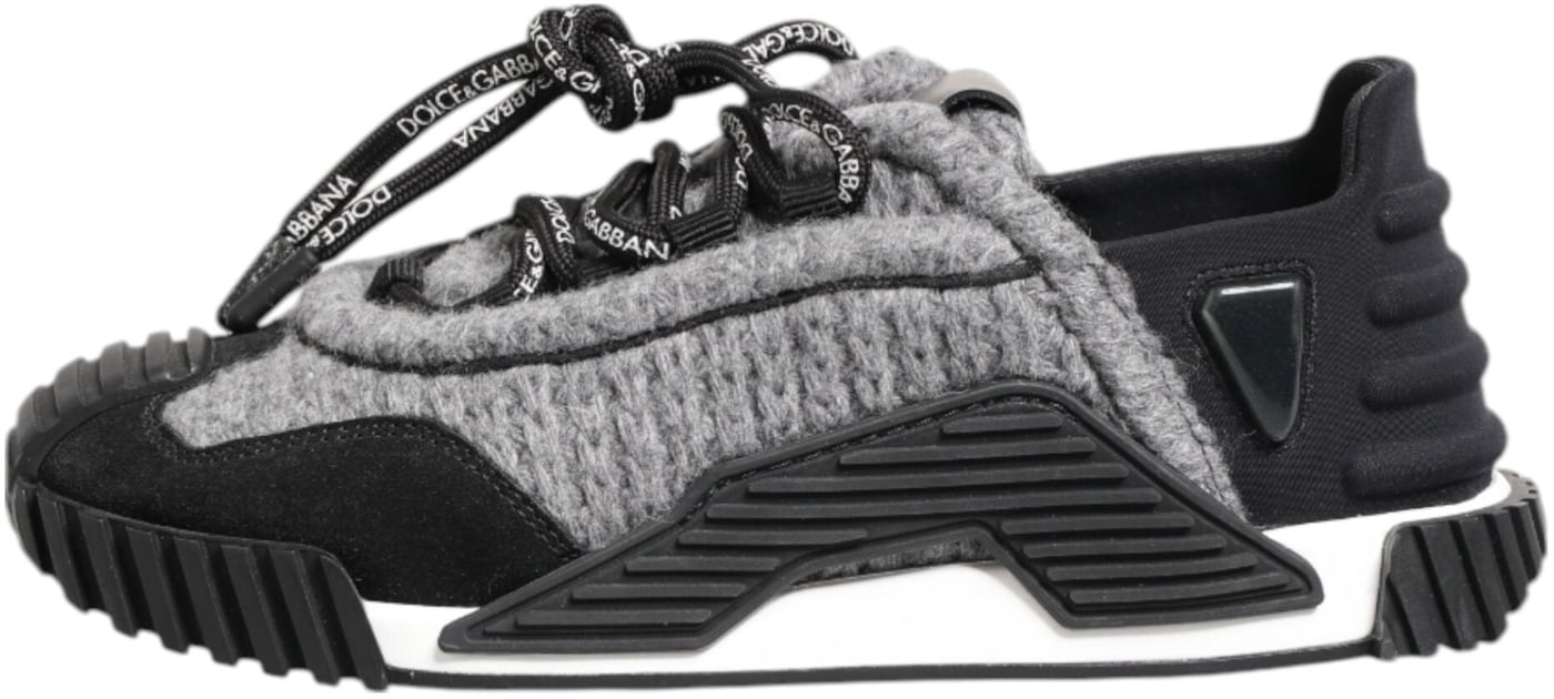 Dolce & Gabbana Black Gray NS1 Low Top Sneakers Shoes