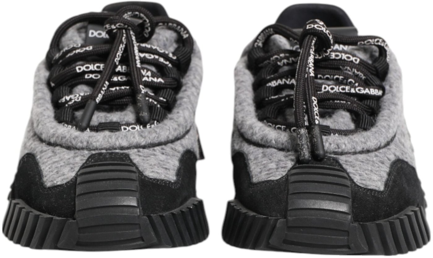 Dolce & Gabbana Black Gray NS1 Low Top Sneakers Shoes