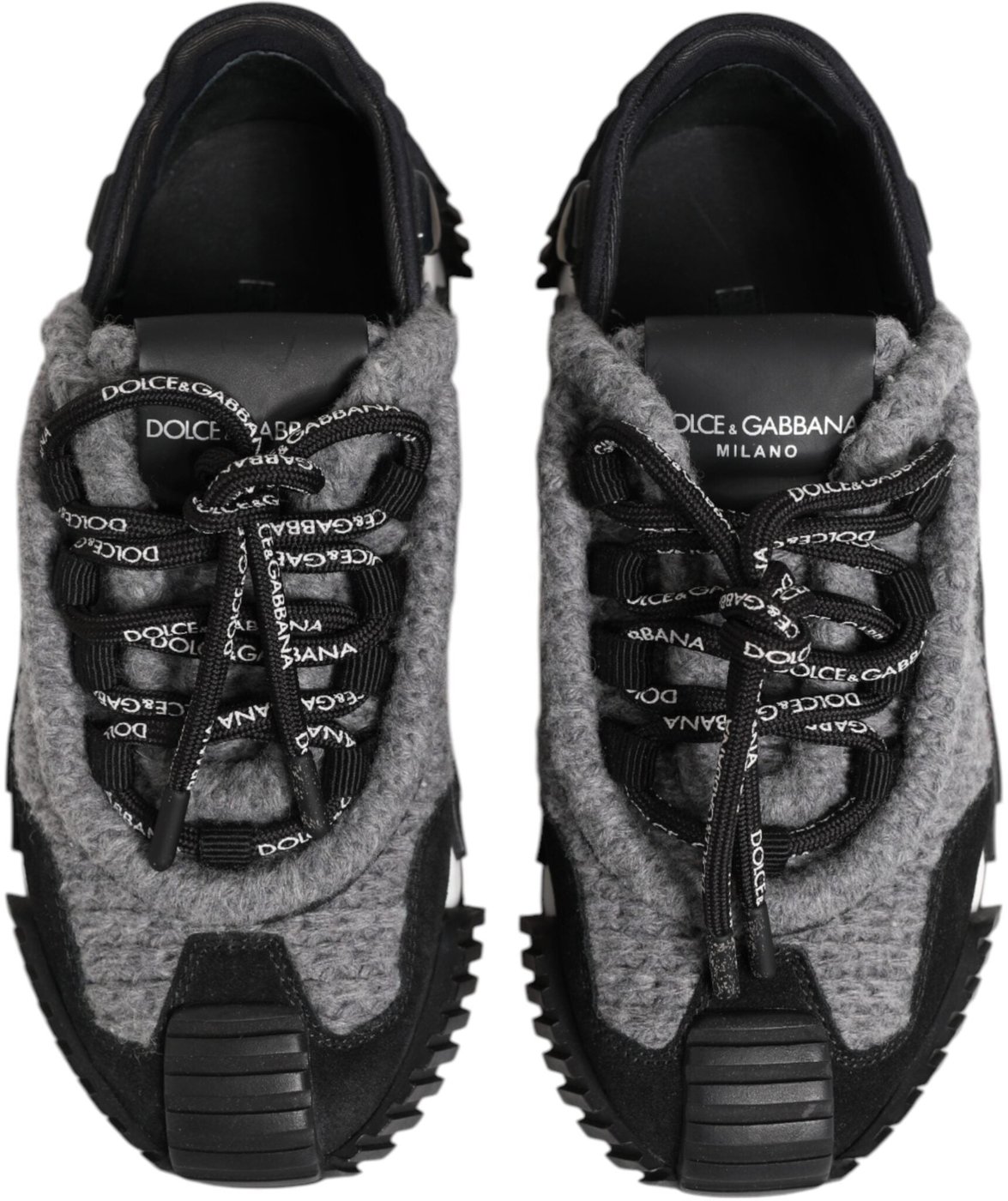 Dolce & Gabbana Black Gray NS1 Low Top Sneakers Shoes