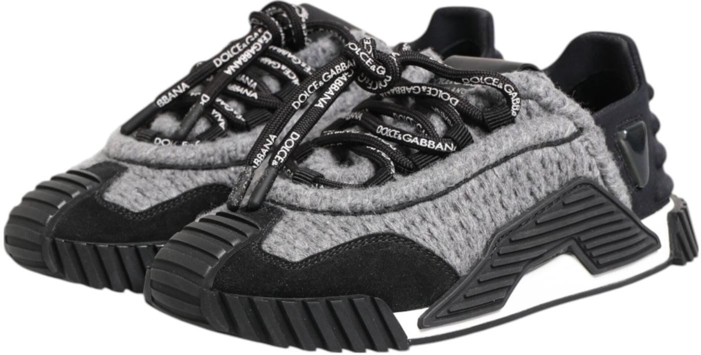 Dolce & Gabbana Black Gray NS1 Low Top Sneakers Shoes