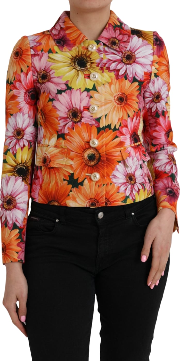 Dolce & Gabbana Multicolor Daisy Print Floral Fantasy Jacket