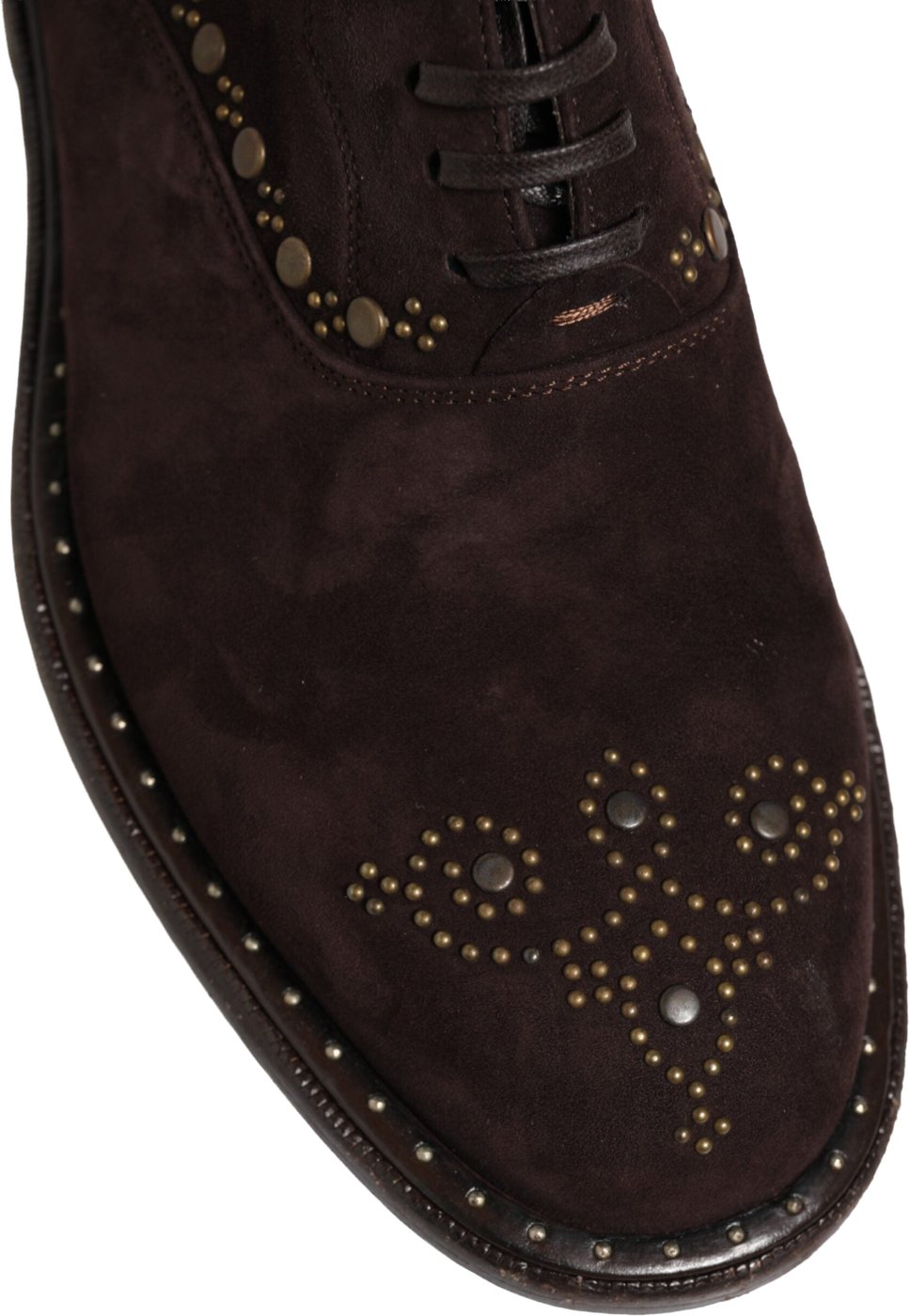 Dolce & Gabbana Brown Velvet Lace Up Oxford Dress Shoes