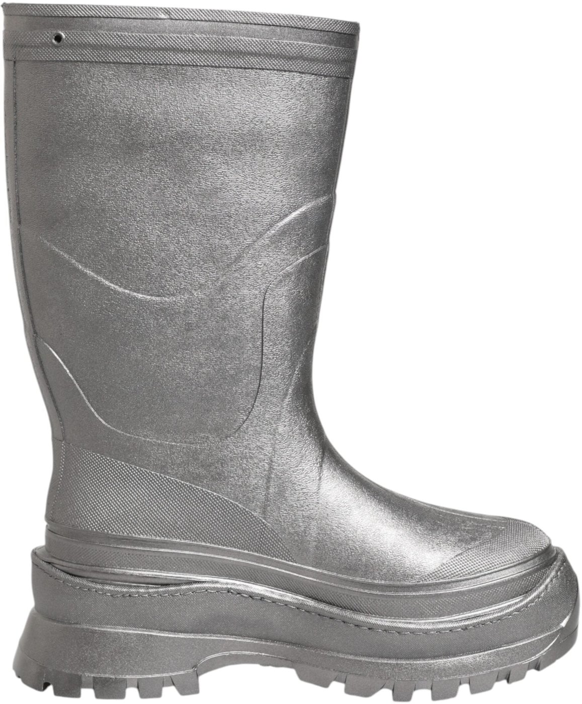 Dolce & Gabbana Metallic Silver Pull On Rain Boots Shoes