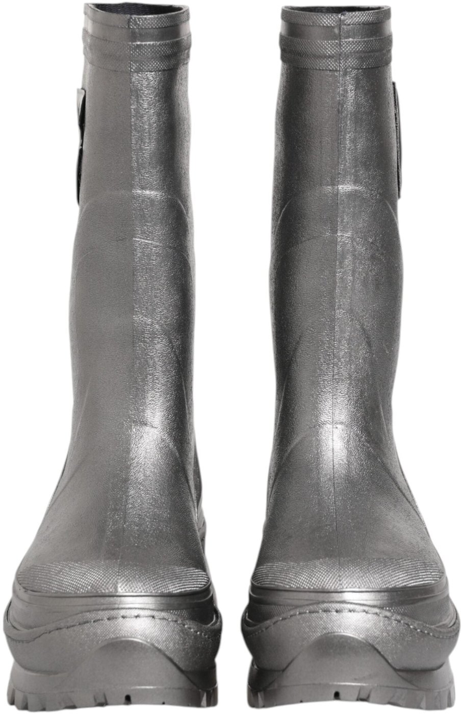 Dolce & Gabbana Metallic Silver Pull On Rain Boots Shoes