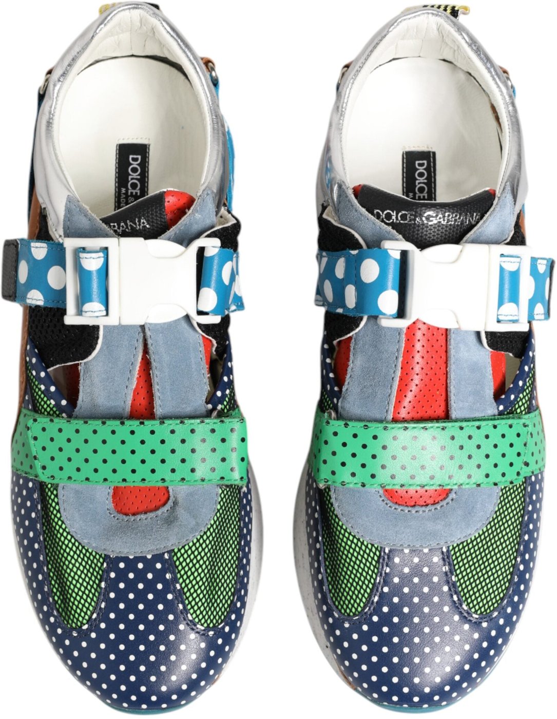 Dolce & Gabbana Multicolor Leather Low Top Sneakers Shoes