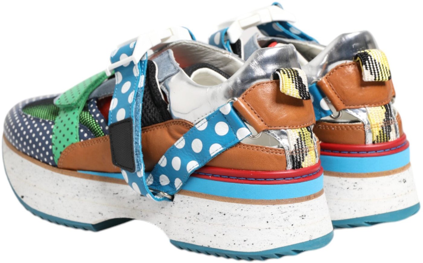 Dolce & Gabbana Multicolor Leather Low Top Sneakers Shoes