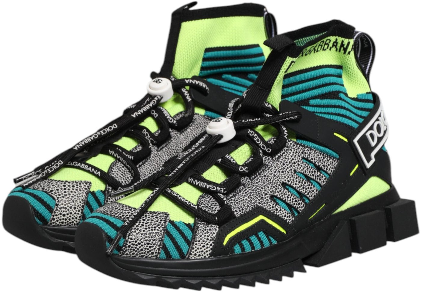 Dolce & Gabbana Multicolor Sorrento Socks Men Sneakers Shoes