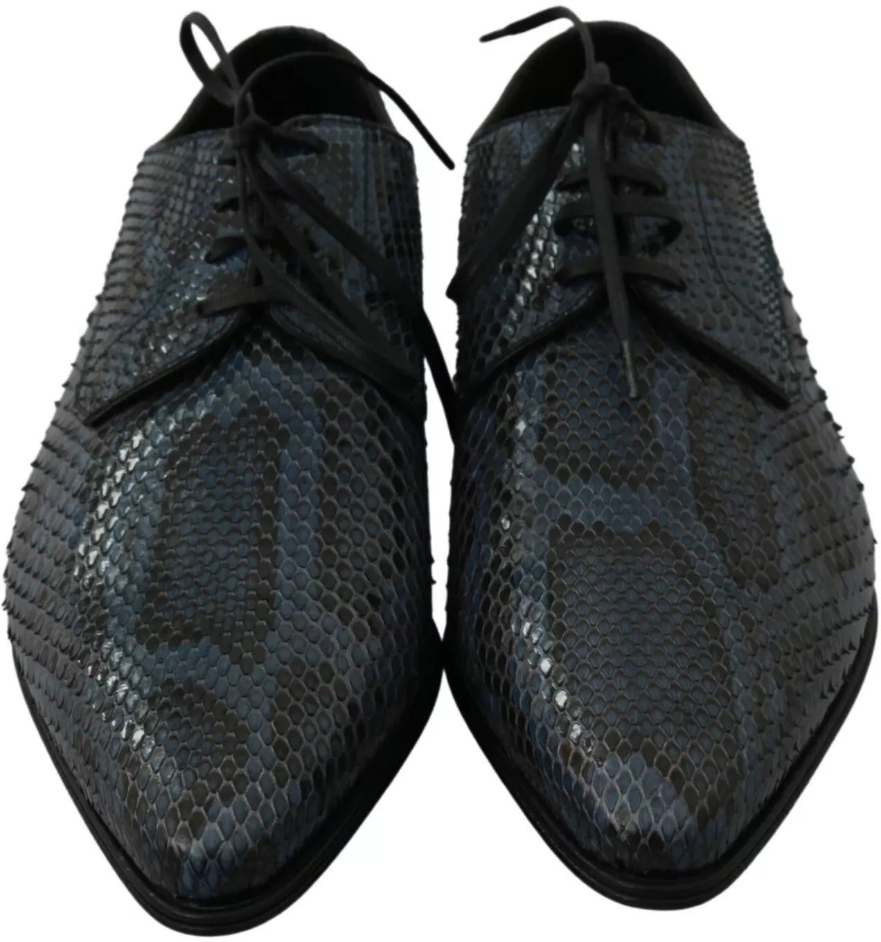 Dolce & Gabbana Blue Python Leather Snakeskin Shoes