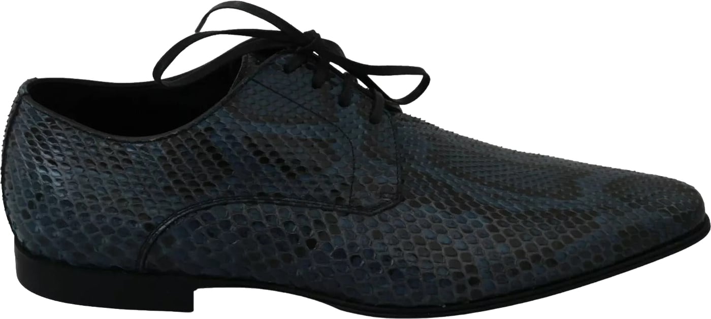 Dolce & Gabbana Blue Python Leather Snakeskin Shoes