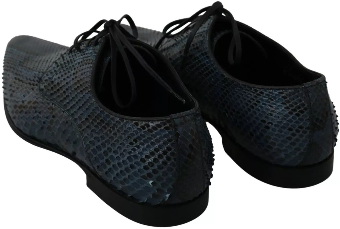 Dolce & Gabbana Blue Python Leather Snakeskin Shoes