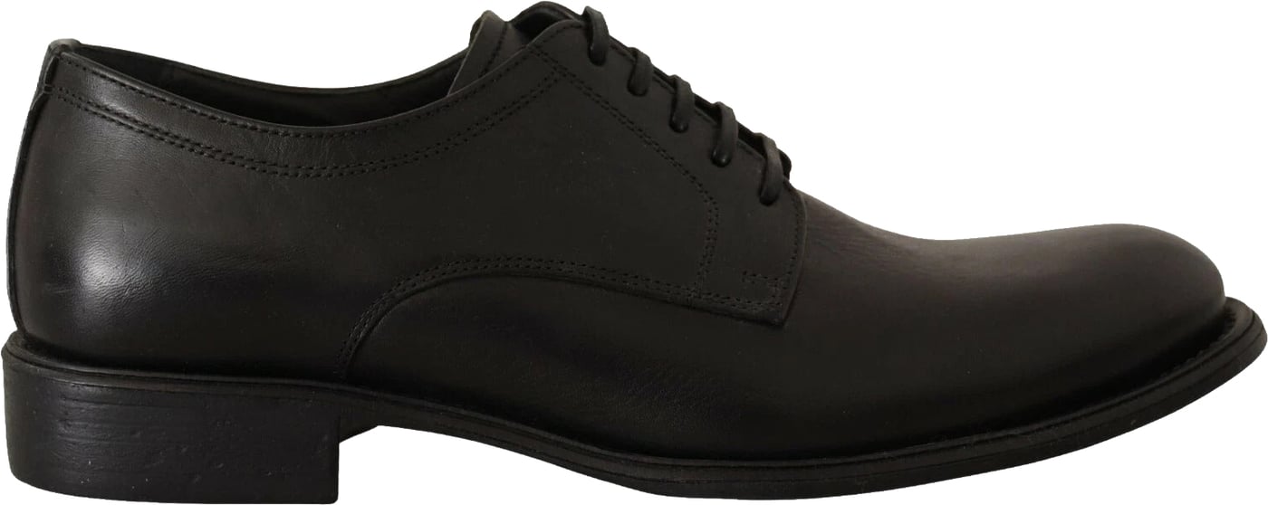 Dolce & Gabbana Black Lace Up Leather Men Formal Derby Shoes