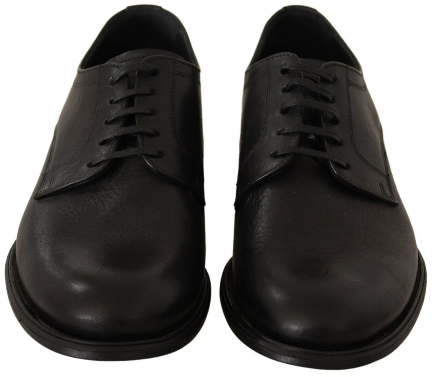 Dolce & Gabbana Black Lace Up Leather Men Formal Derby Shoes