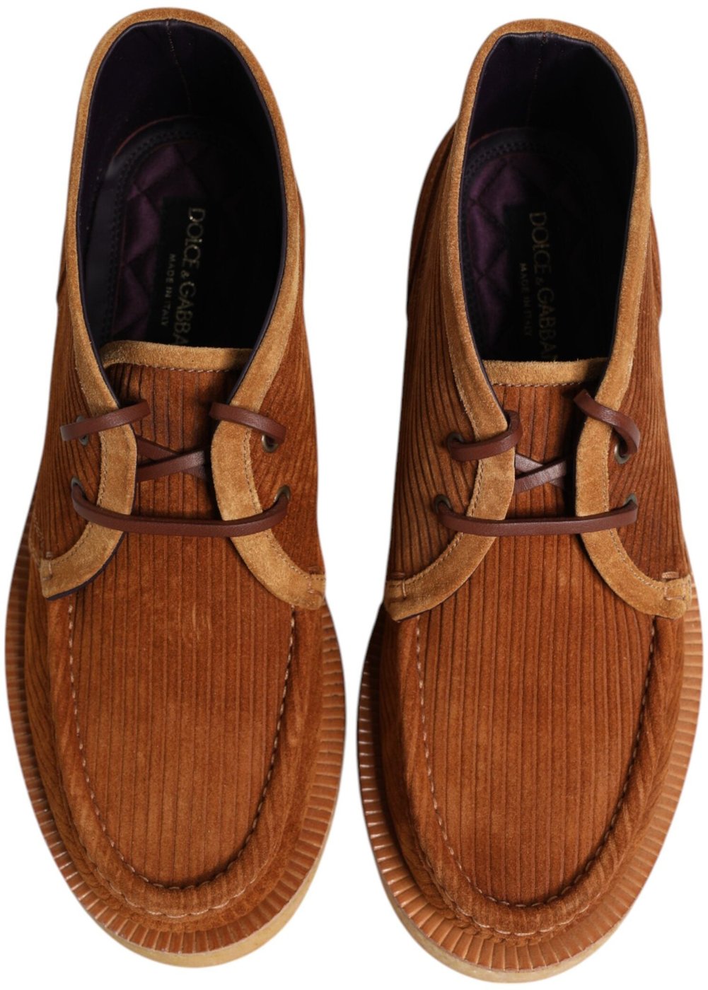 Dolce & Gabbana Brown Suede Nubuck Leather Desert Ankle Boots Shoes