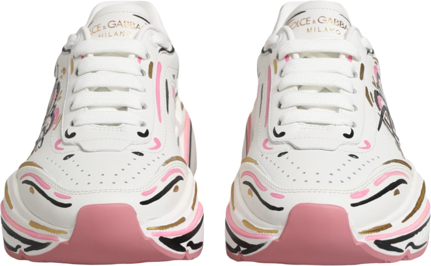 Dolce & Gabbana Multicolor Hand Painted DAYMASTER Sneaker Shoes
