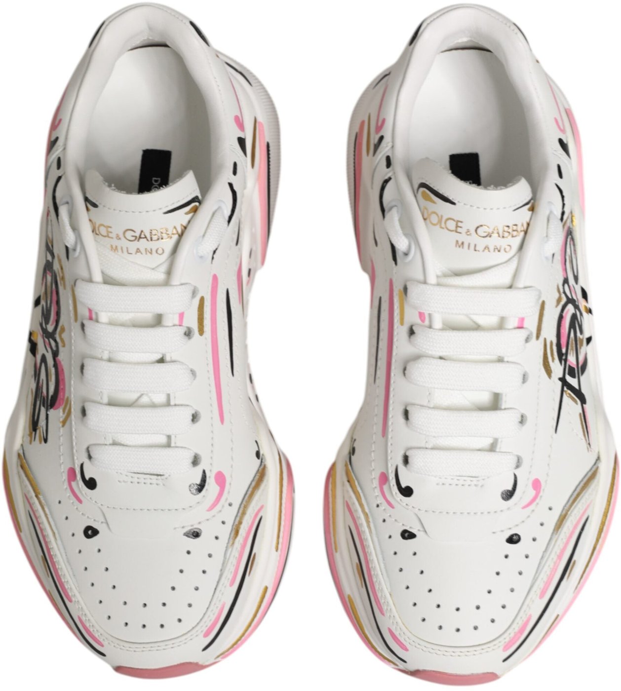 Dolce & Gabbana Multicolor Hand Painted DAYMASTER Sneaker Shoes