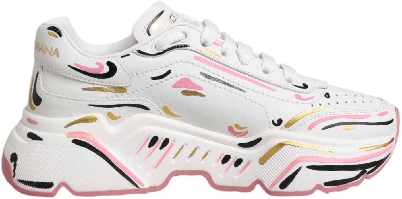 Dolce & Gabbana Multicolor Hand Painted DAYMASTER Sneaker Shoes