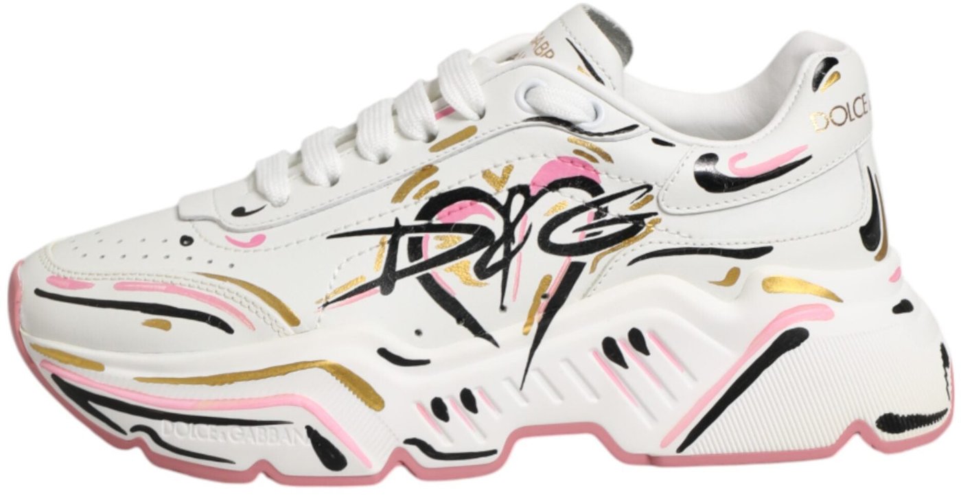 Dolce & Gabbana Multicolor Hand Painted DAYMASTER Sneaker Shoes