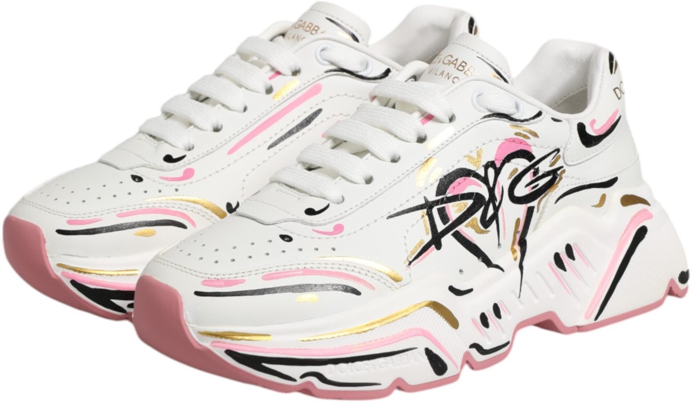 Dolce & Gabbana Multicolor Hand Painted DAYMASTER Sneaker Shoes