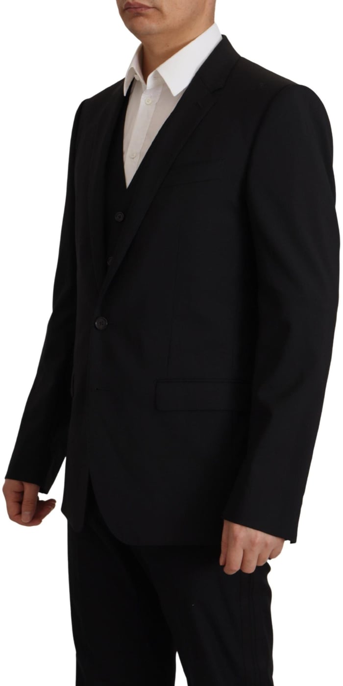 Dolce & Gabbana Black Jacket Vest 2 Piece MARTINI Blazer