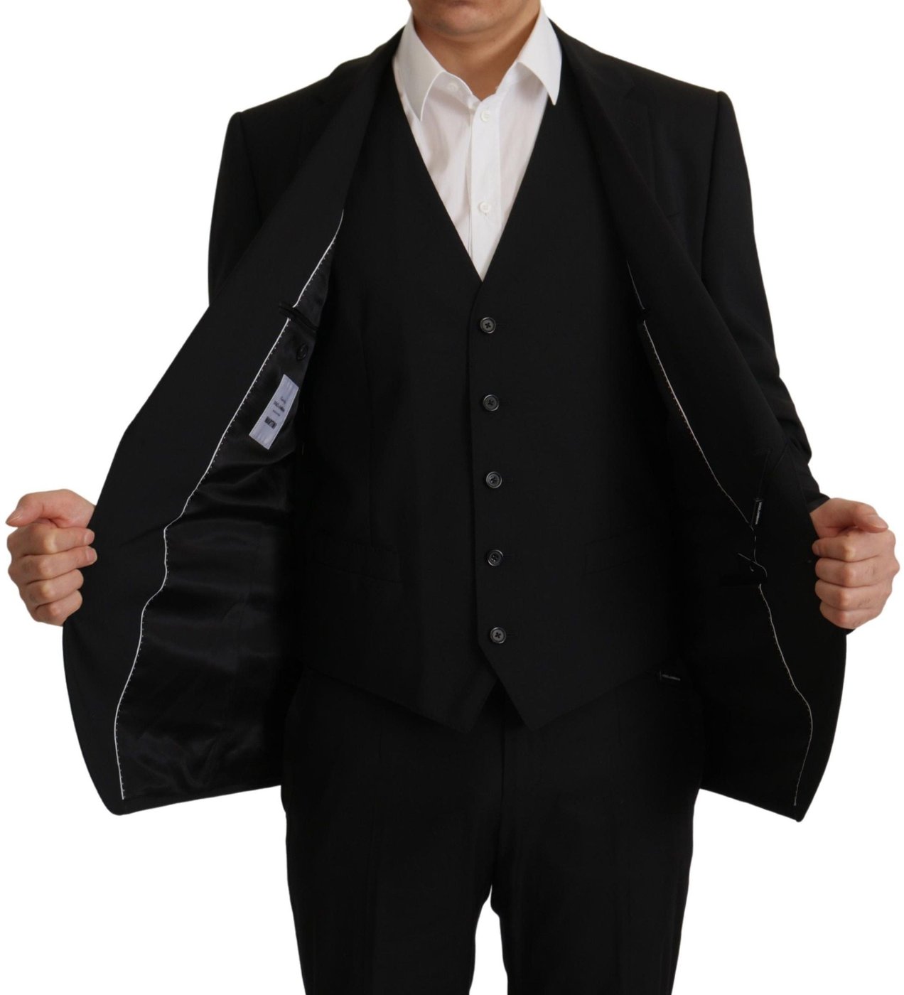 Dolce & Gabbana Black Jacket Vest 2 Piece MARTINI Blazer