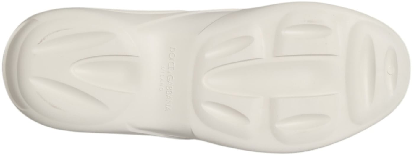 Dolce & Gabbana White Rubber Slides Low Top Sneakers Shoes