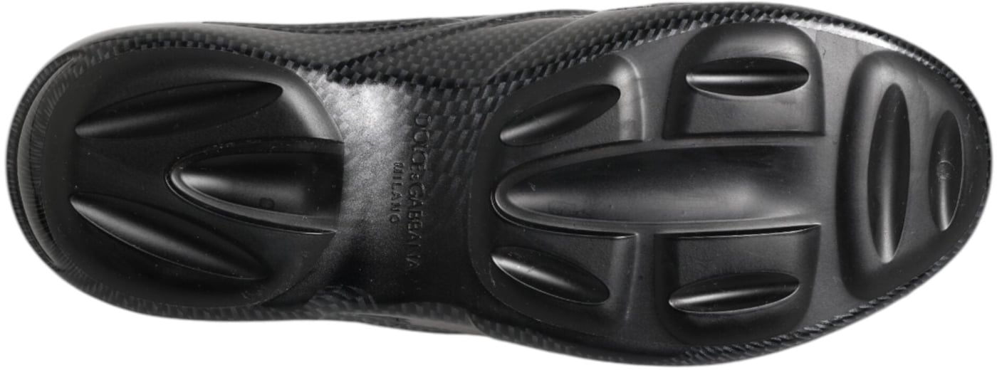Dolce & Gabbana Black Rubber Slides Low Top Sneakers Shoes