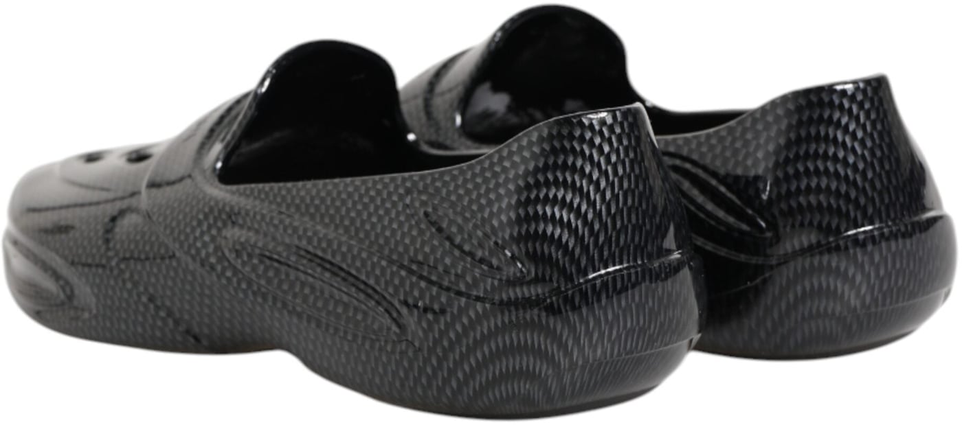 Dolce & Gabbana Black Rubber Slides Low Top Sneakers Shoes