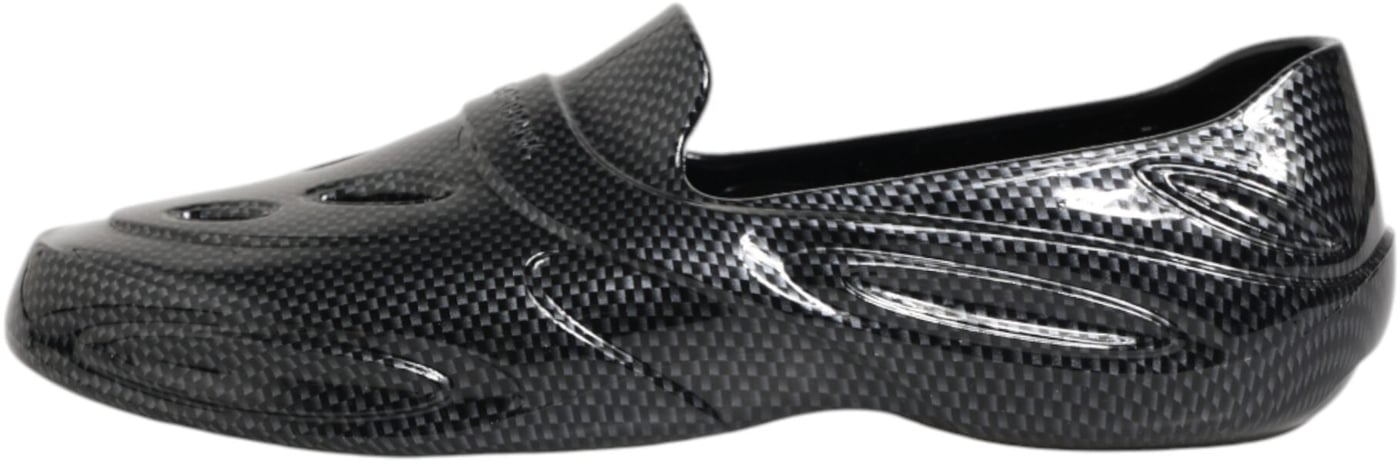 Dolce & Gabbana Black Rubber Slides Low Top Sneakers Shoes