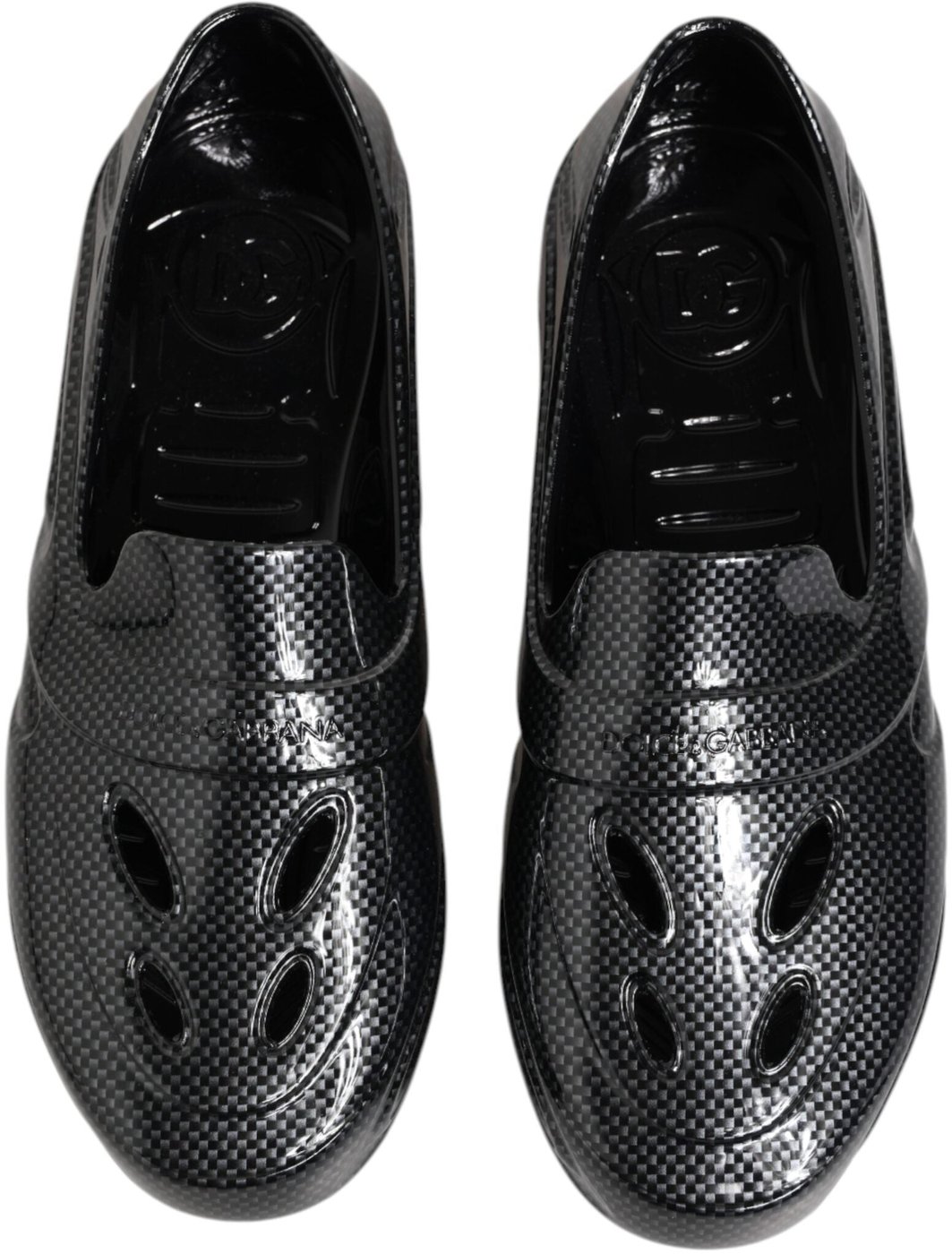 Dolce & Gabbana Black Rubber Slides Low Top Sneakers Shoes