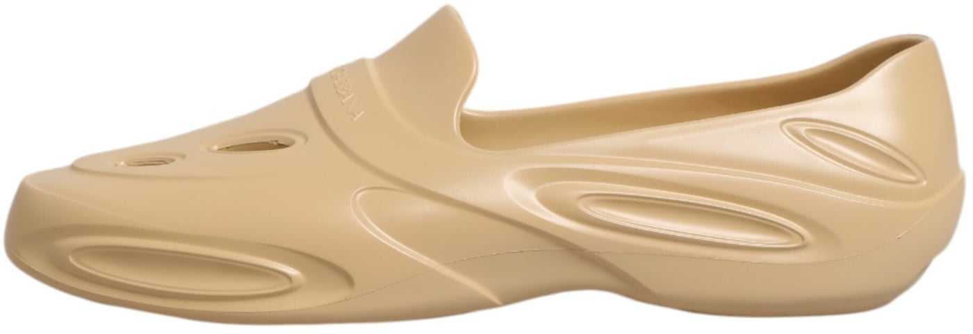 Dolce & Gabbana Beige Rubber Slides Low Top Sneakers Shoes