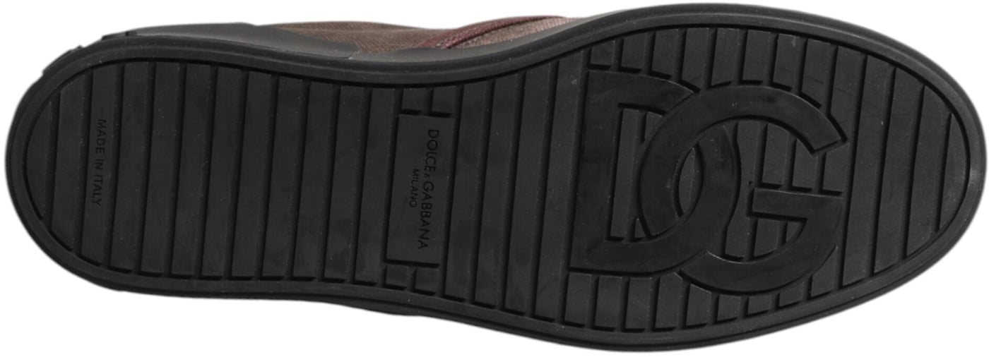 Dolce & Gabbana Multicolor Cotton Low Top Slip On Men Sneakers Shoes