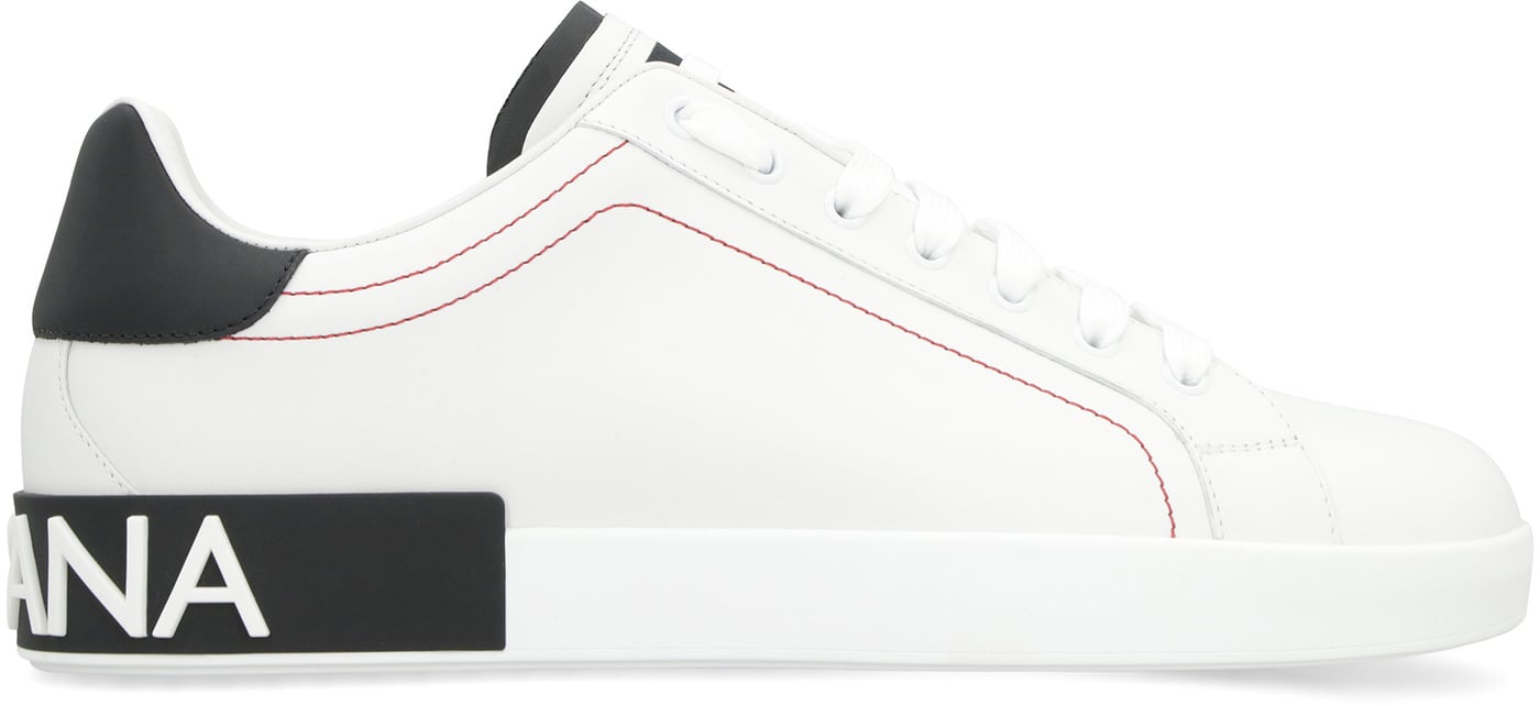 Portofino leather low-top sneakers