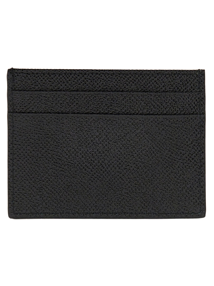 Textured Leather Four Compartments Card Holder